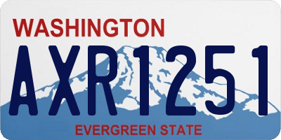 WA license plate AXR1251