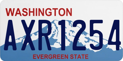 WA license plate AXR1254