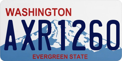 WA license plate AXR1260