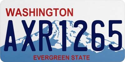 WA license plate AXR1265