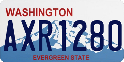WA license plate AXR1280