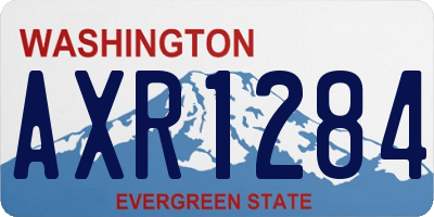 WA license plate AXR1284