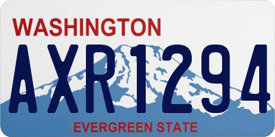WA license plate AXR1294