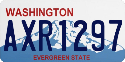 WA license plate AXR1297