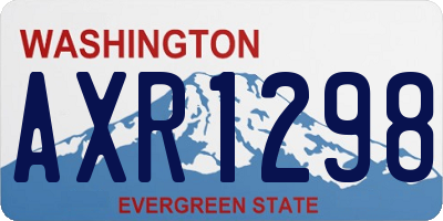 WA license plate AXR1298