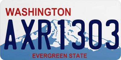 WA license plate AXR1303