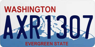 WA license plate AXR1307