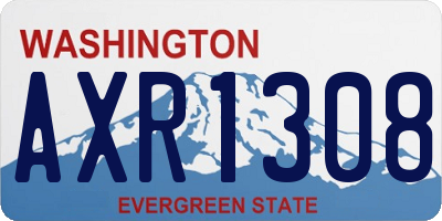 WA license plate AXR1308