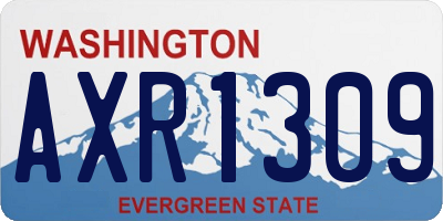 WA license plate AXR1309