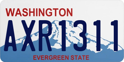 WA license plate AXR1311