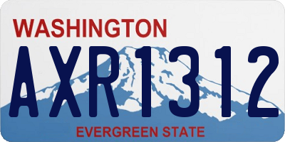 WA license plate AXR1312