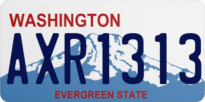 WA license plate AXR1313