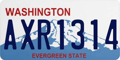 WA license plate AXR1314