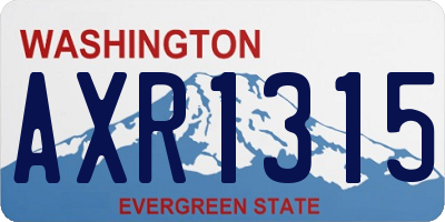 WA license plate AXR1315
