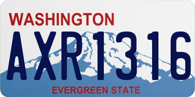 WA license plate AXR1316