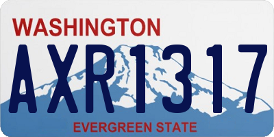 WA license plate AXR1317