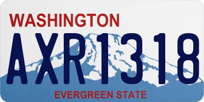 WA license plate AXR1318