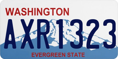 WA license plate AXR1323