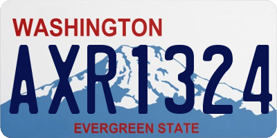 WA license plate AXR1324