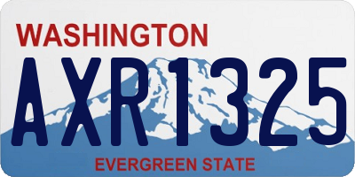 WA license plate AXR1325
