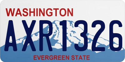 WA license plate AXR1326