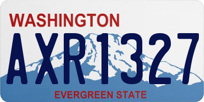 WA license plate AXR1327