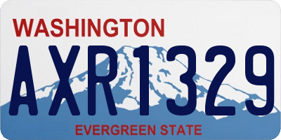 WA license plate AXR1329