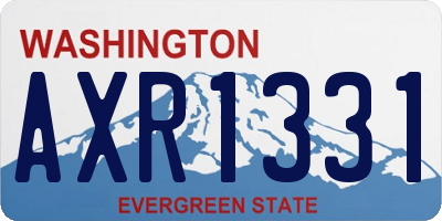 WA license plate AXR1331