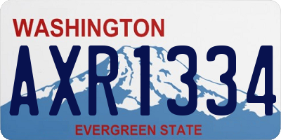 WA license plate AXR1334