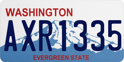 WA license plate AXR1335