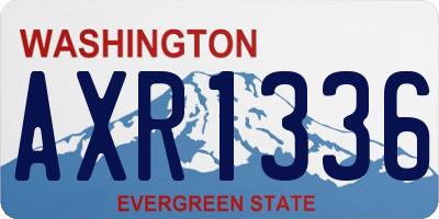 WA license plate AXR1336
