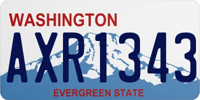 WA license plate AXR1343