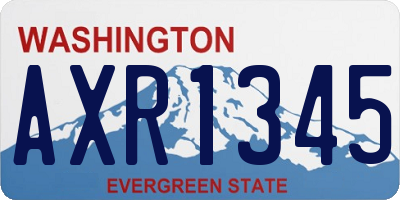 WA license plate AXR1345