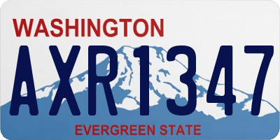 WA license plate AXR1347