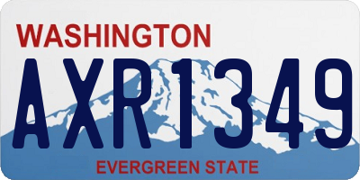 WA license plate AXR1349