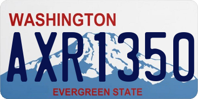 WA license plate AXR1350