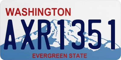 WA license plate AXR1351
