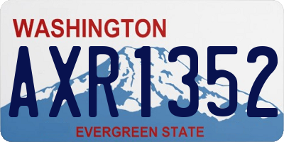 WA license plate AXR1352