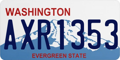 WA license plate AXR1353