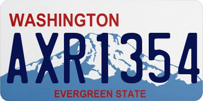 WA license plate AXR1354
