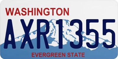 WA license plate AXR1355