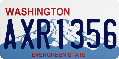 WA license plate AXR1356