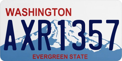 WA license plate AXR1357