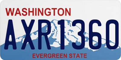 WA license plate AXR1360