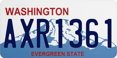 WA license plate AXR1361