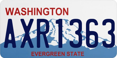 WA license plate AXR1363