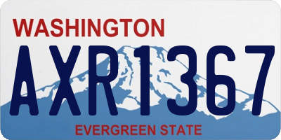 WA license plate AXR1367
