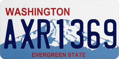 WA license plate AXR1369