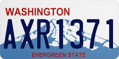WA license plate AXR1371
