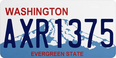 WA license plate AXR1375
